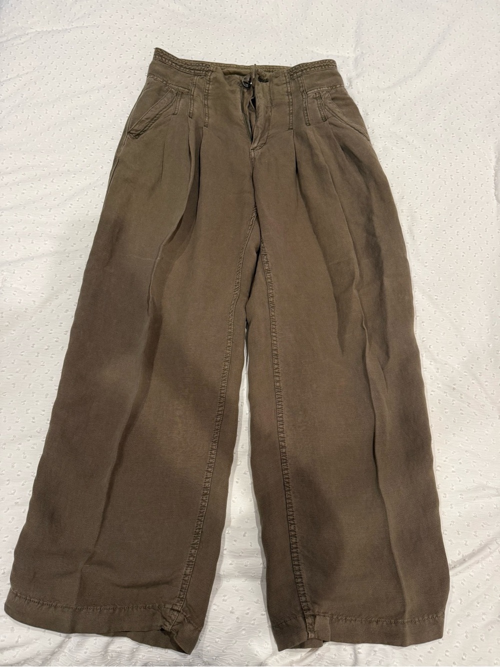 Vintage fold over Wide-Leg Casual Pants from Free people